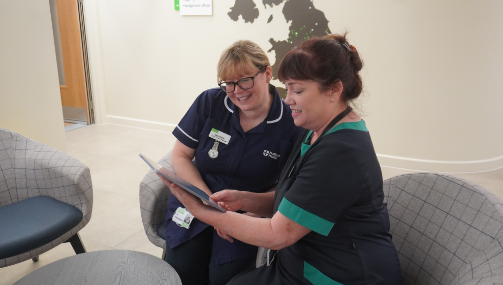 Nuffield Health Nurses using careology's app