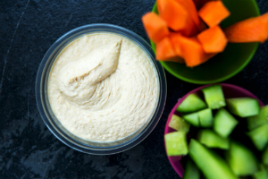 Hummus and carrot sticks