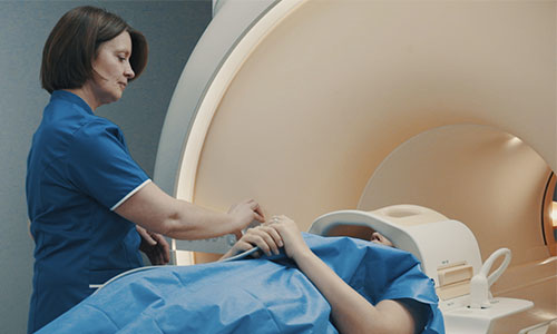 Manchester MRI scanner with patient
