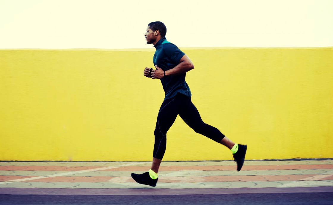 Man running outside