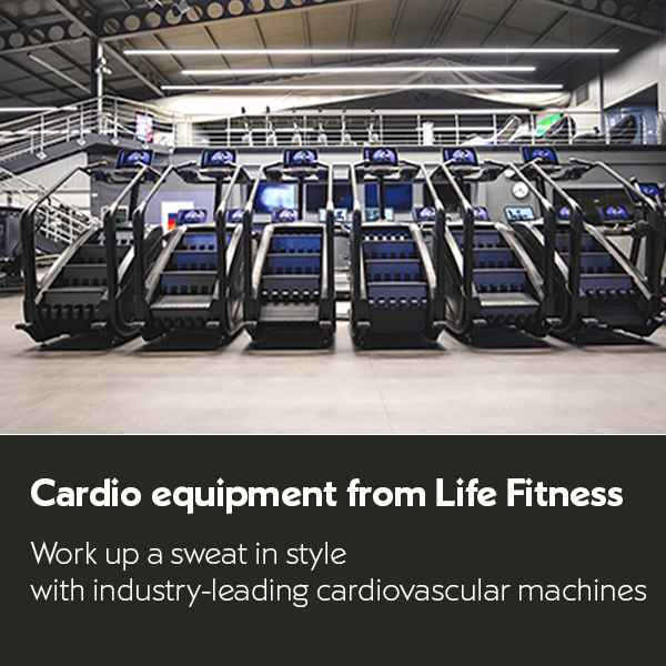 Cardio equipment from Life Fitness. Work up a sweat in style with industry-leading cardio-vascular machines.
