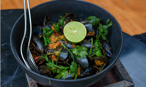 Curried mussels