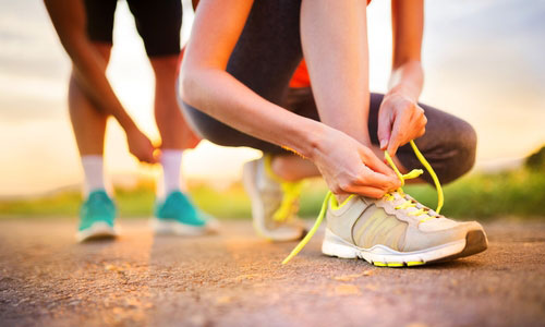 Couple running together