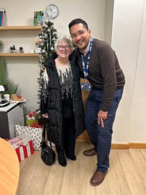 Christine Shaw and Mr Govilkar