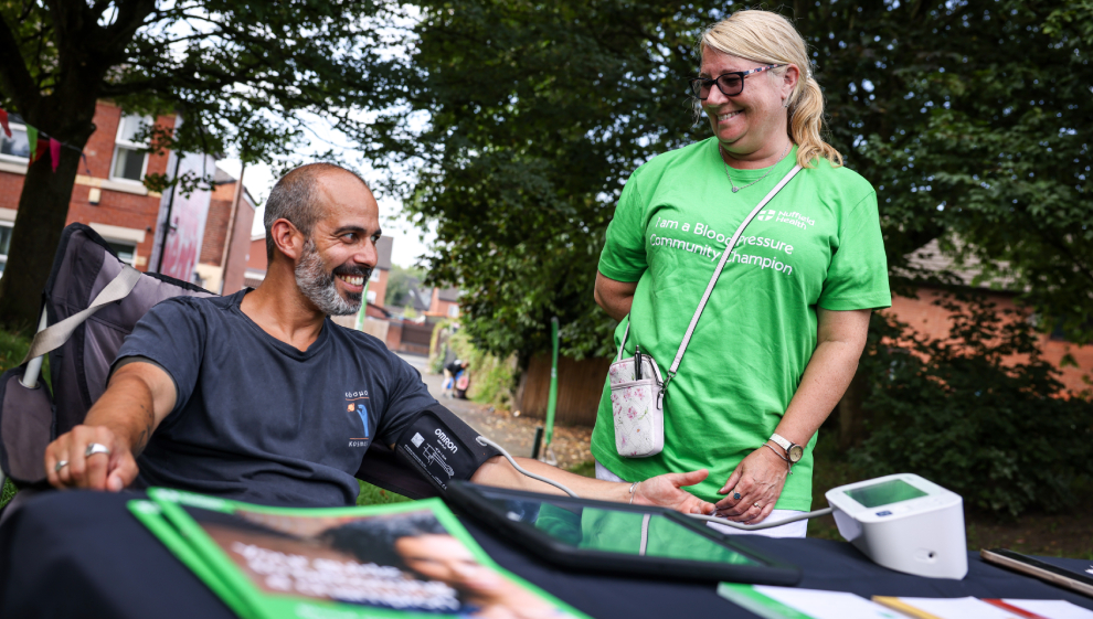 Blood pressure reading by Community Champion