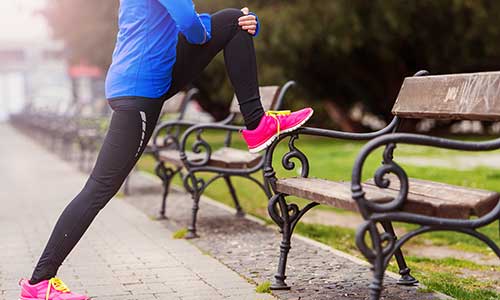 Runner stretching