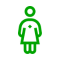 Female consultants available icon.