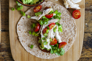 Chicken wrap with vegetables