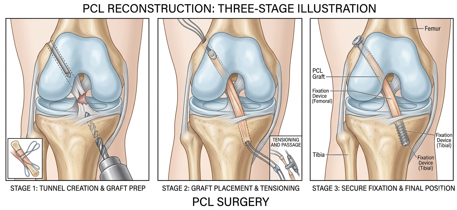 Posterior cruciate ligament surgery.