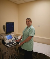 Katie working at Nuffield Health Leeds Hospital