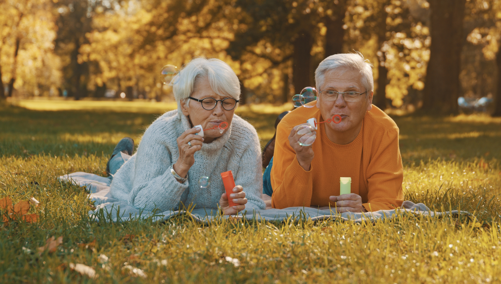 older couple in park