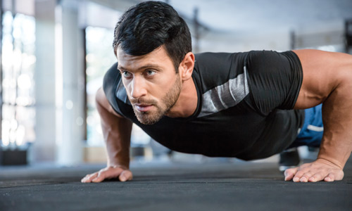 Man doing a pushup