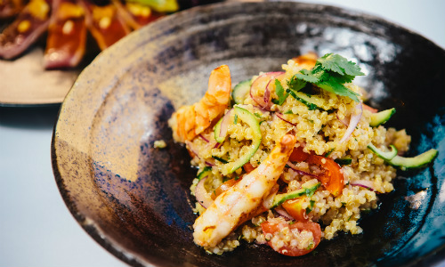 Prawn quinoa salad